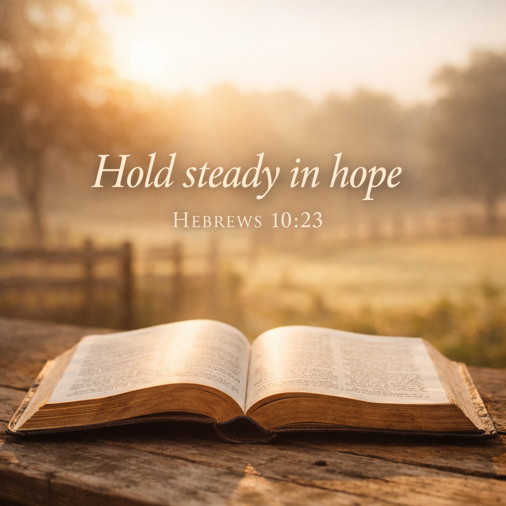 Hebrews 10:23 Devotional | Hold Steady in Hope | Dalo Acres