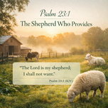 Psalm 23:1 Devotional | The Shepherd Who Provides
