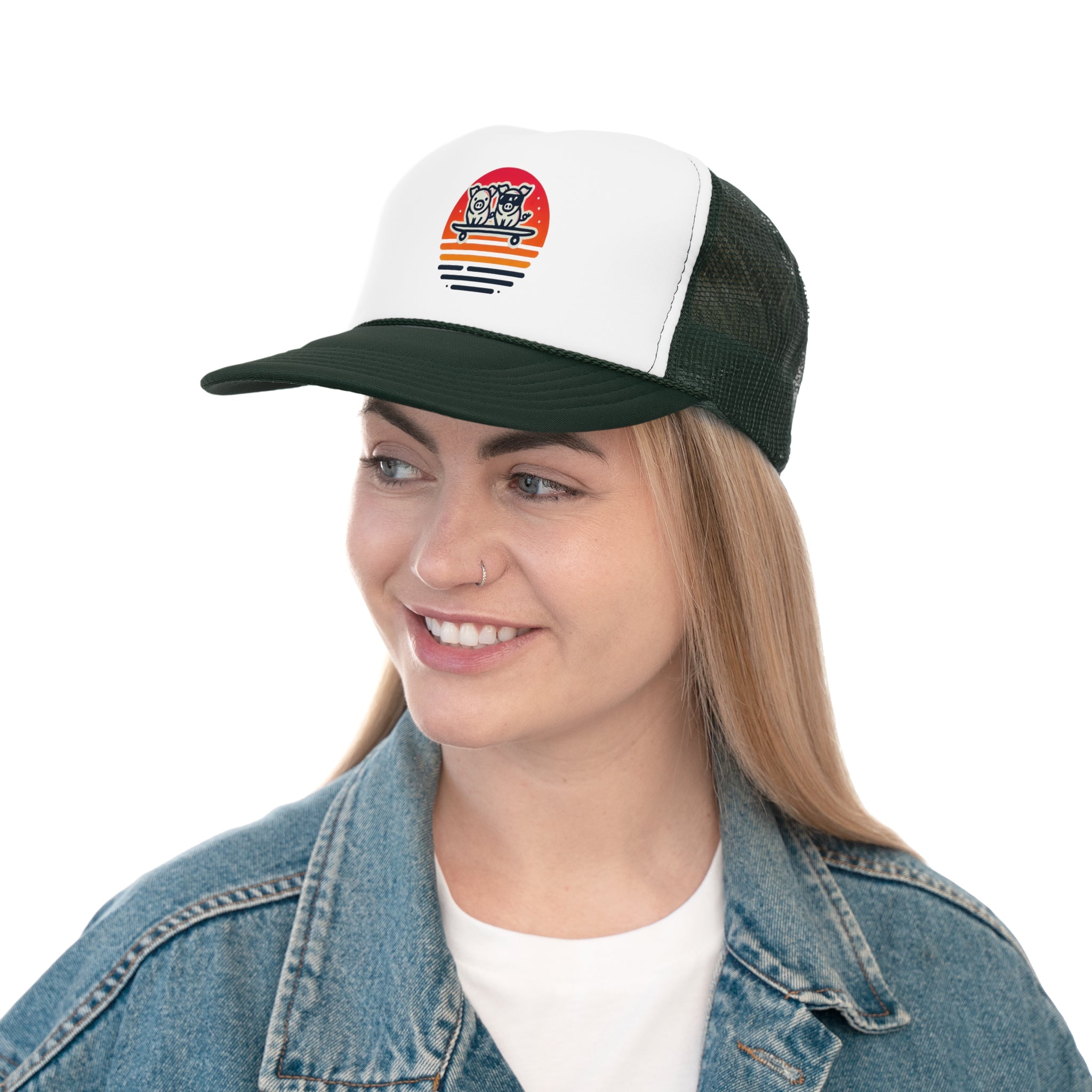 🐷 2025 Tiny Surfing Pigs Trucker Cap | Dalo Acres Exclusive