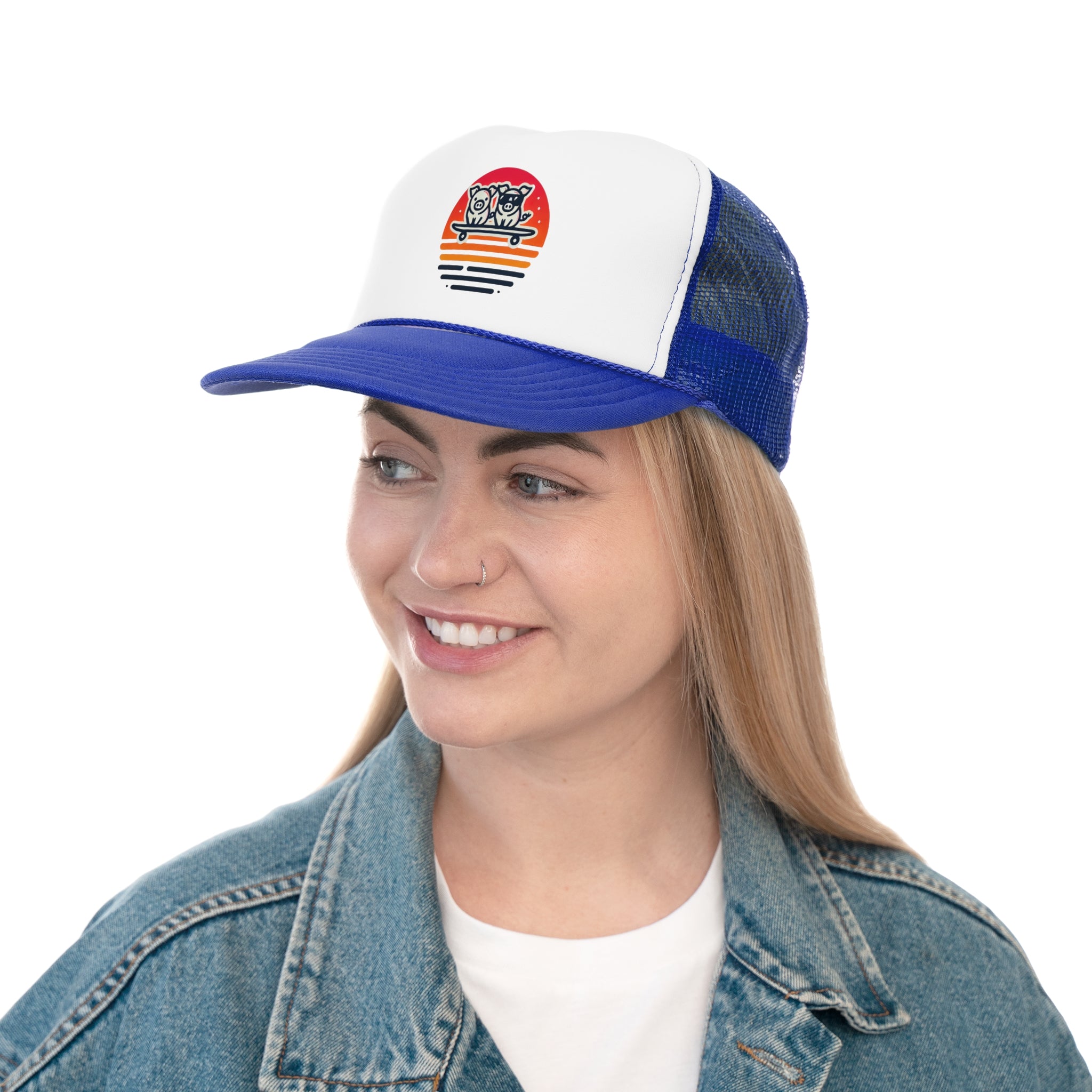 🐷 2025 Tiny Surfing Pigs Trucker Cap | Dalo Acres Exclusive