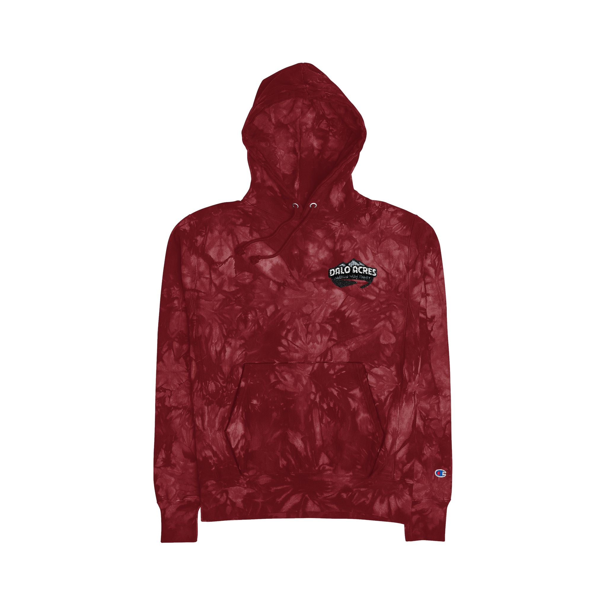 Dalo Acres Unisex Champion Tie-Dye Hoodie with Embroidery | Cozy Casualwear for Every Season 🌈🐐