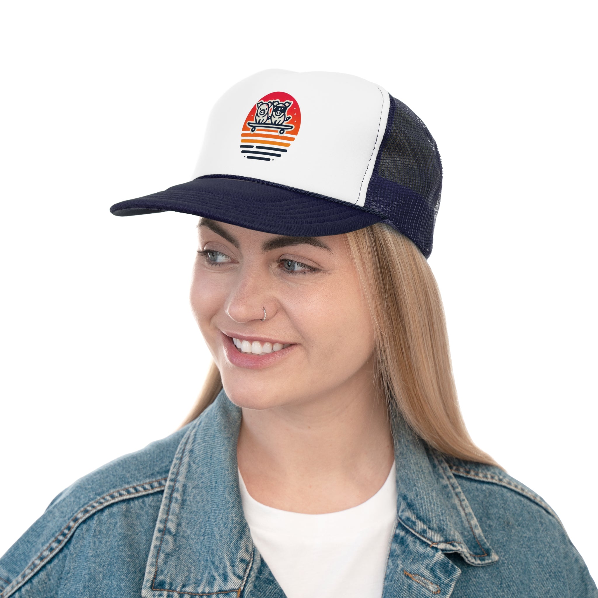 🐷 2025 Tiny Surfing Pigs Trucker Cap | Dalo Acres Exclusive