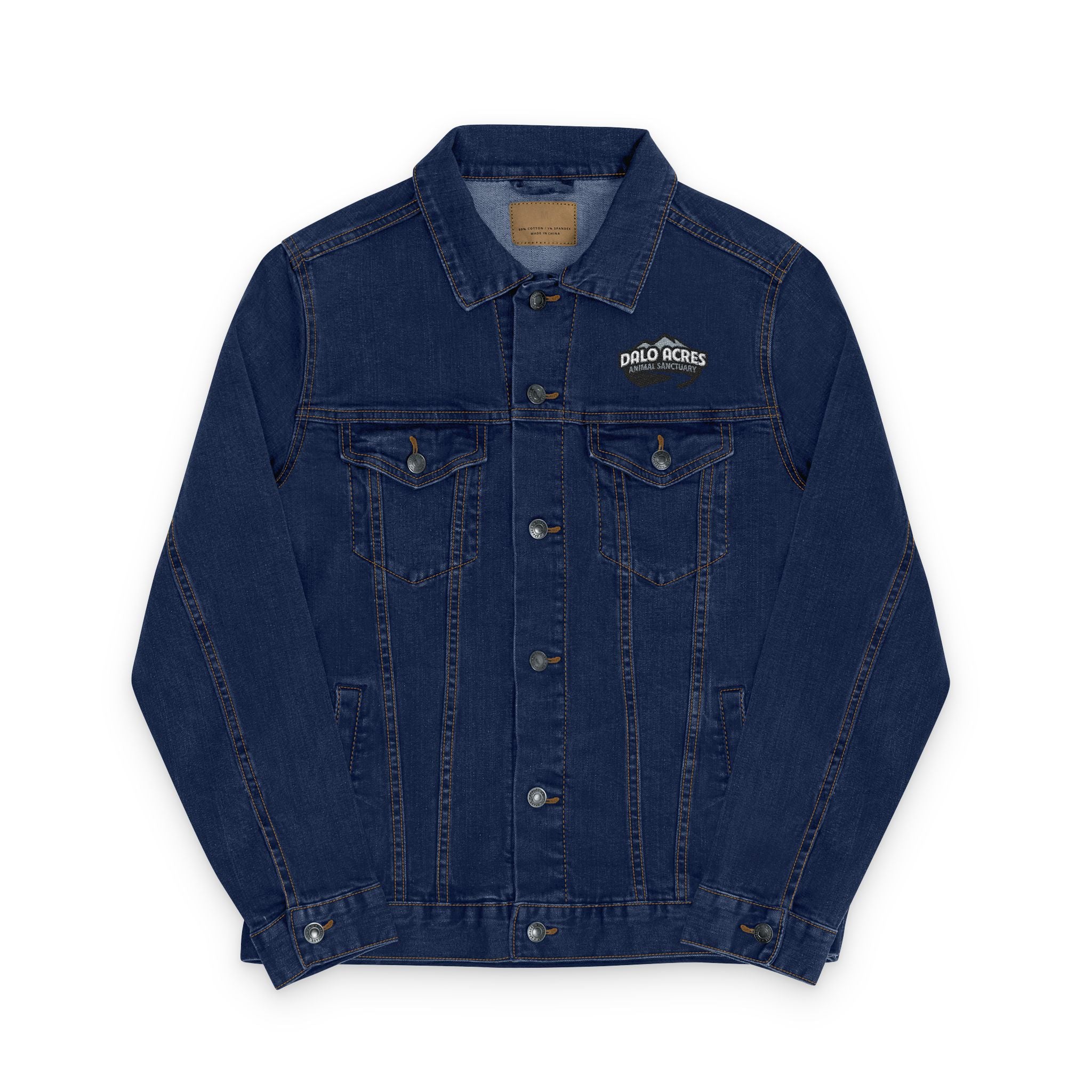 Dalo Acres Unisex Embroidered Denim Jacket | Classic Farm Fresh Outerwear 🐐👖