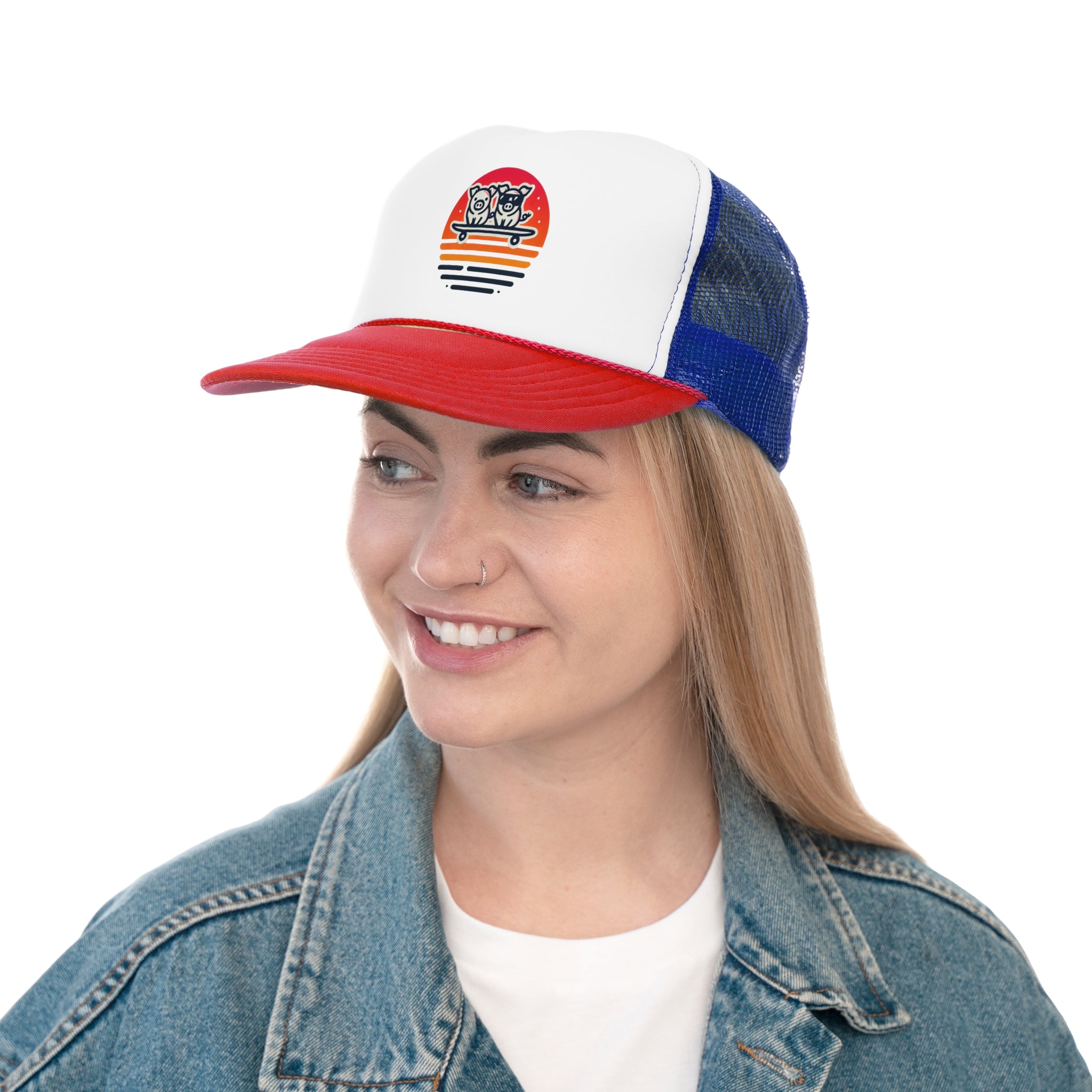 🐷 2025 Tiny Surfing Pigs Trucker Cap | Dalo Acres Exclusive