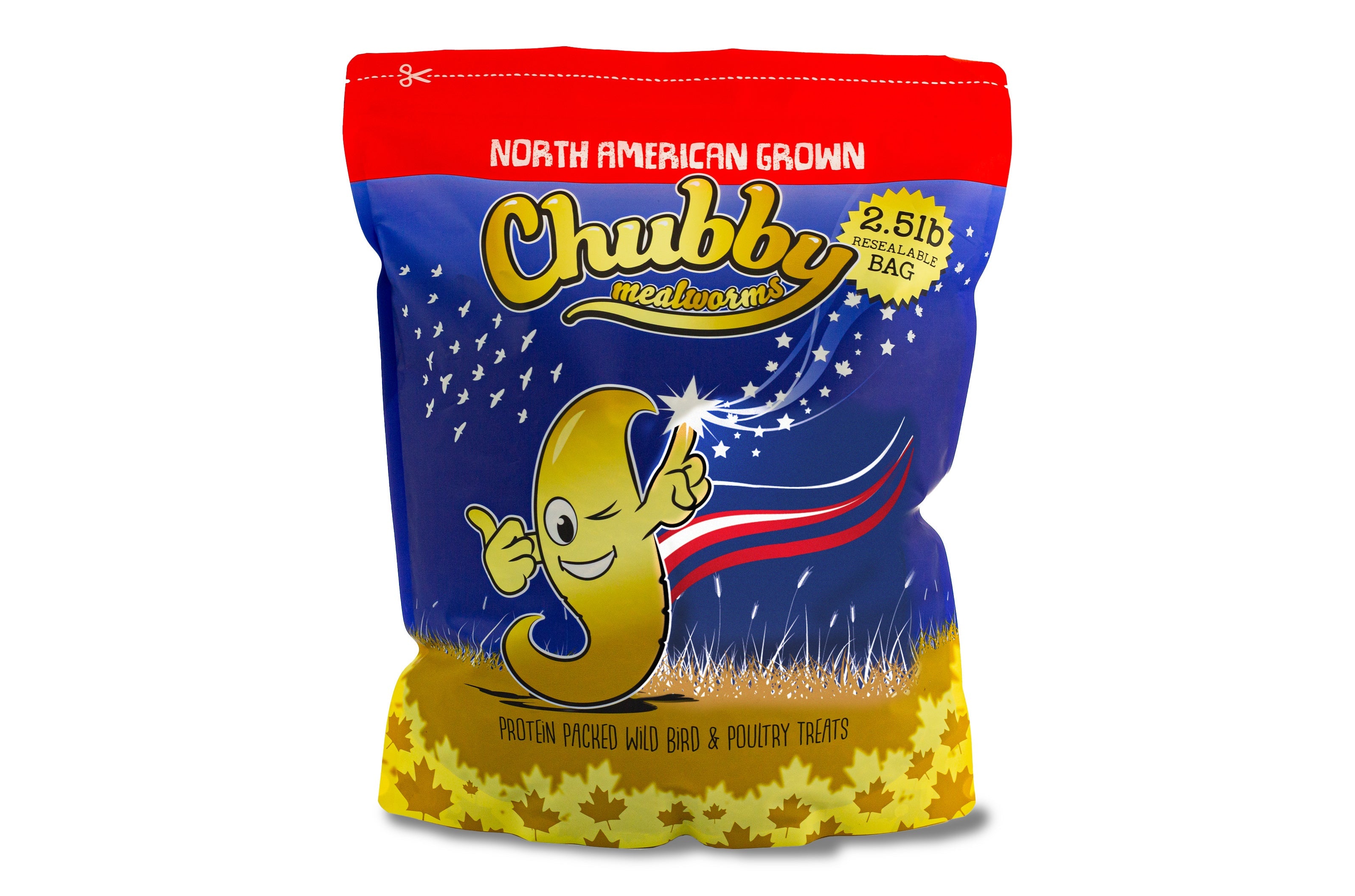 7.5Lbs Chubby North American Dried Mealworms (Montreal Grown) Non-GMO