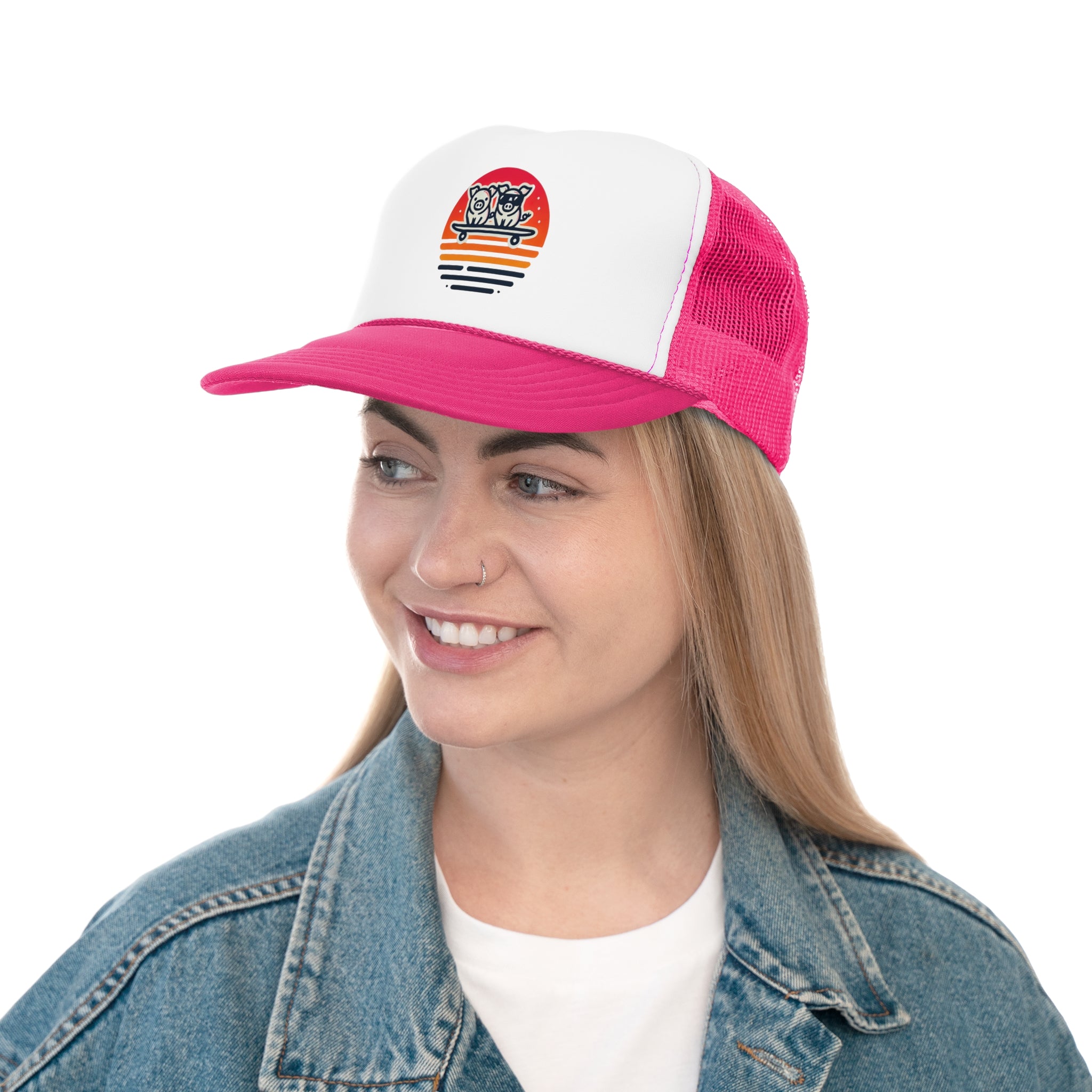 🐷 2025 Tiny Surfing Pigs Trucker Cap | Dalo Acres Exclusive