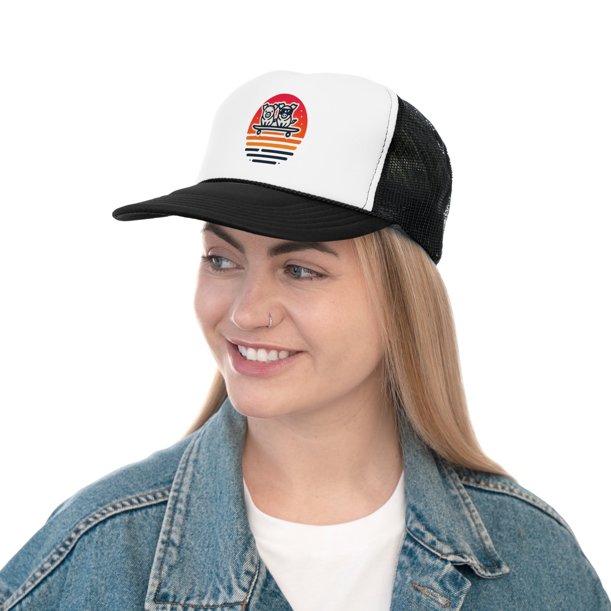 🐷 2025 Tiny Surfing Pigs Trucker Cap | Dalo Acres Exclusive