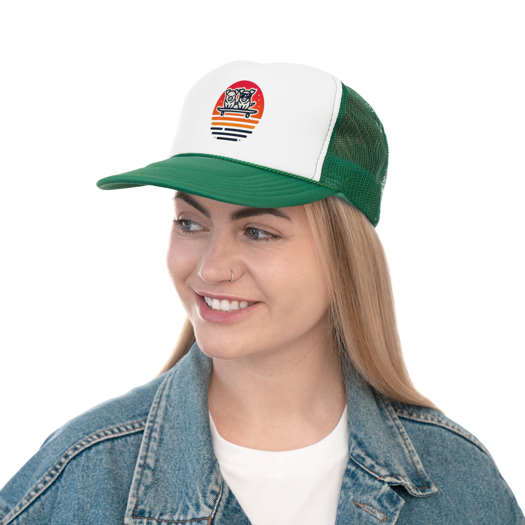 🐷 2025 Tiny Surfing Pigs Trucker Cap | Dalo Acres Exclusive