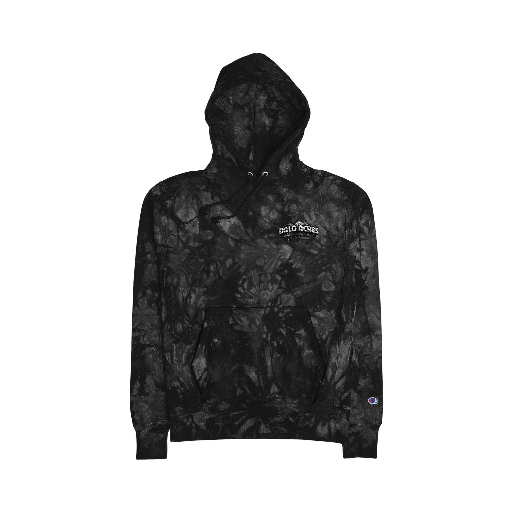 Dalo Acres Unisex Champion Tie-Dye Hoodie with Embroidery | Cozy Casualwear for Every Season 🌈🐐