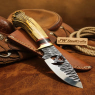 Crown Stag Cutout Knife with Deer Silhouette Design