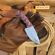 Midnight Wave Grip Skinner Knife with Mirror Finish Blade