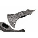 Hand-Forged Damascus Spike Poll Axe Head