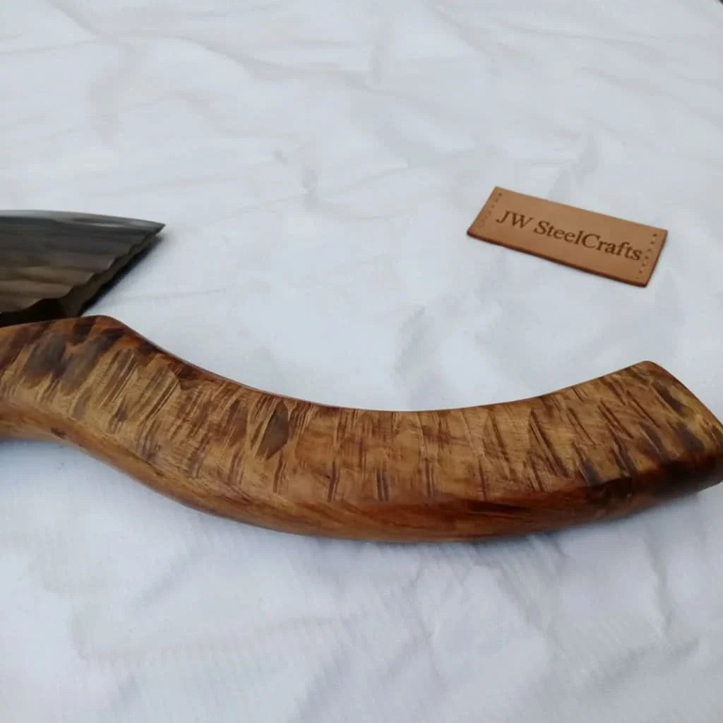 Damascus Sloyd Carving Axe with Hand Textured Head
