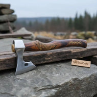 Skeggox Bearded Hatchet with Engraved Dragon Handle