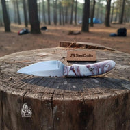 Handmade Skinner Knife Resin Handle 6 Inch Overall Fixed Blade Hunting Knife
