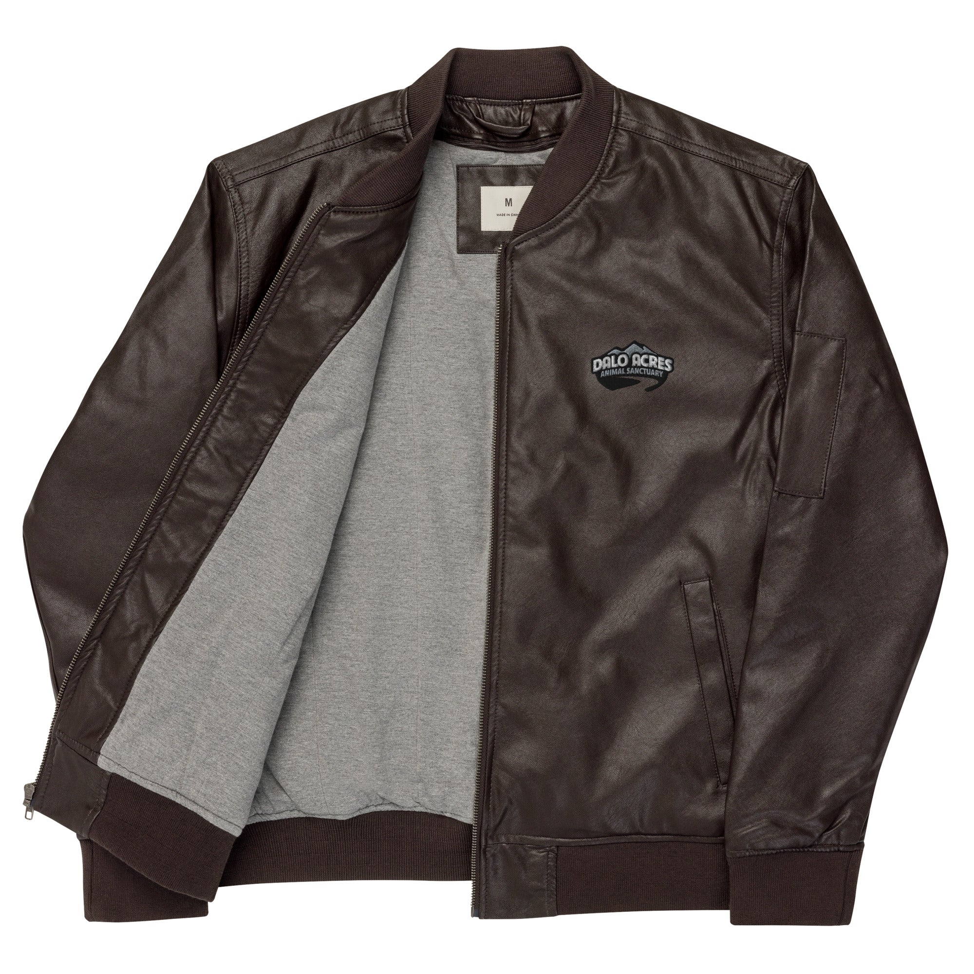 Dalo Acres Leather Bomber Jacket