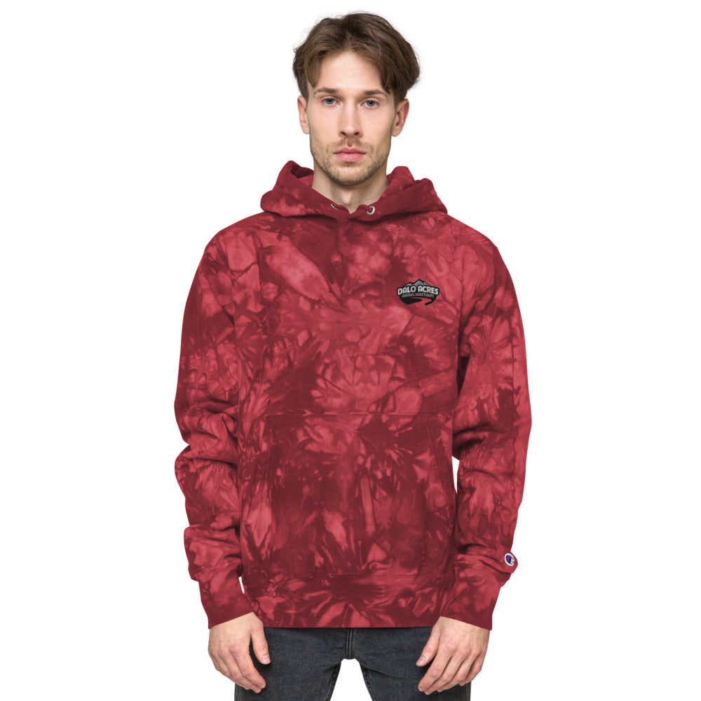Dalo Acres Unisex Champion tie-dye hoodie